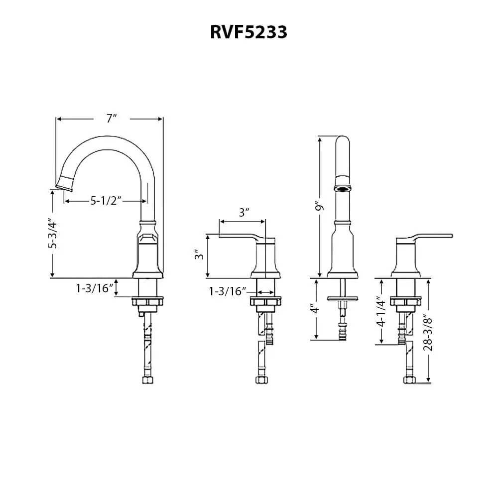 Dimension drawing for RVF5233BN