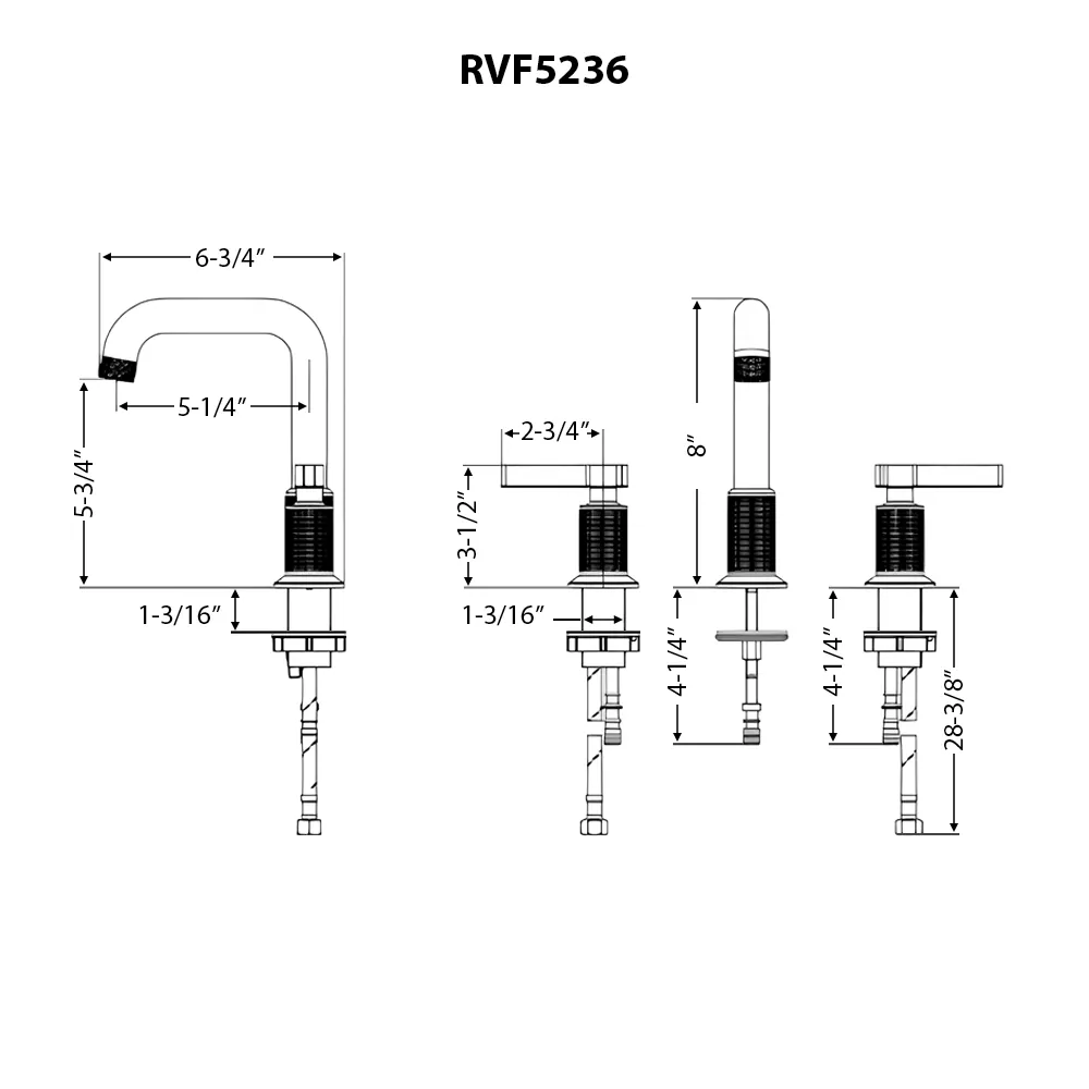 Dimension drawing for RVF5236MB
