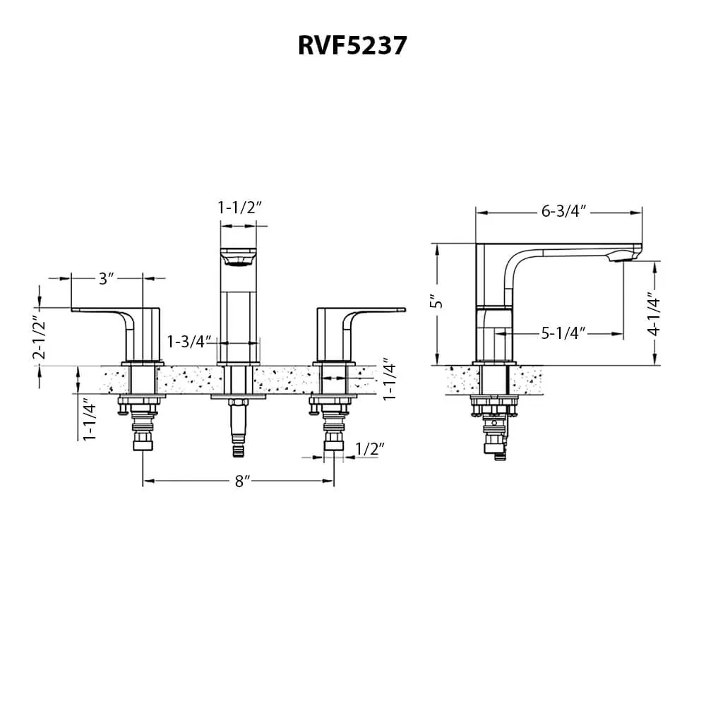 Dimension drawing for RVF5237BN