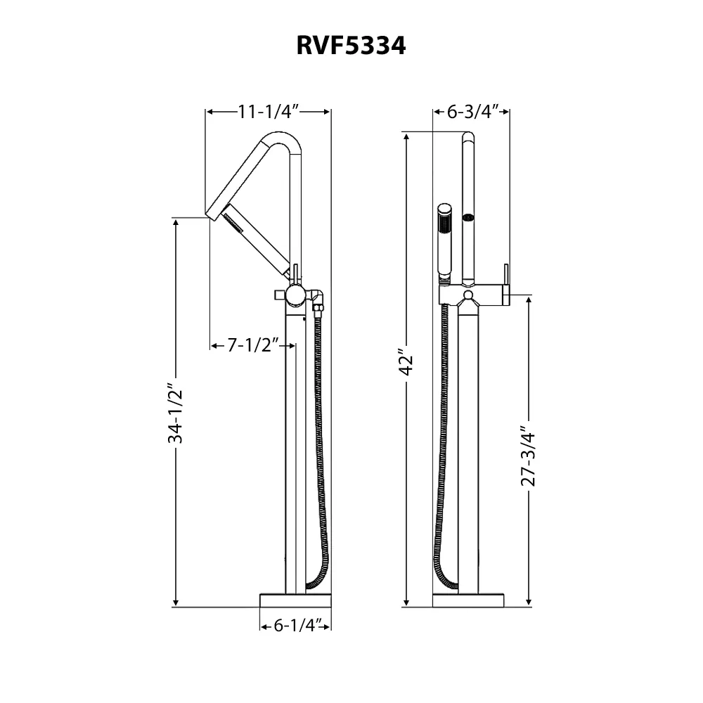Dimension drawing for RVF5334BN