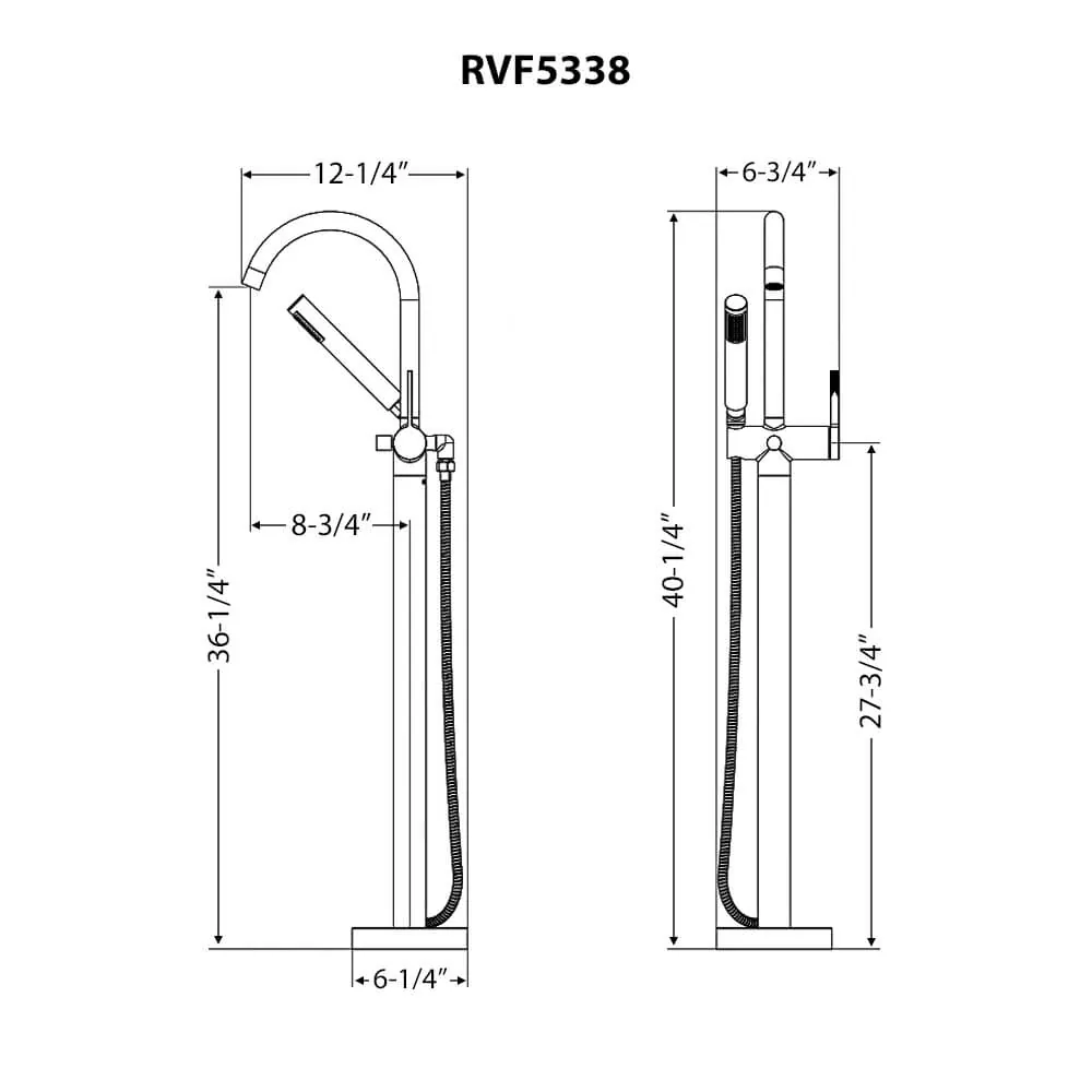 Dimension drawing for RVF5338BN