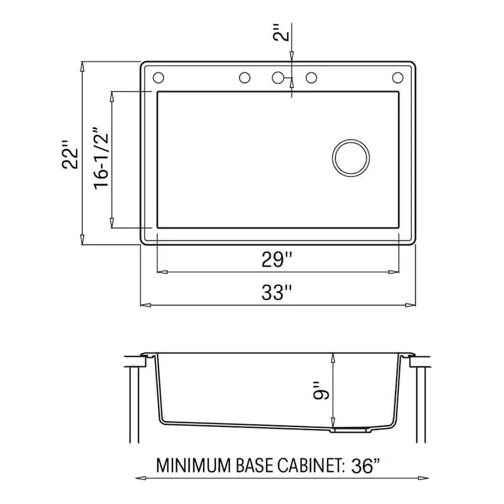 Dimension drawing for RVG1033RN