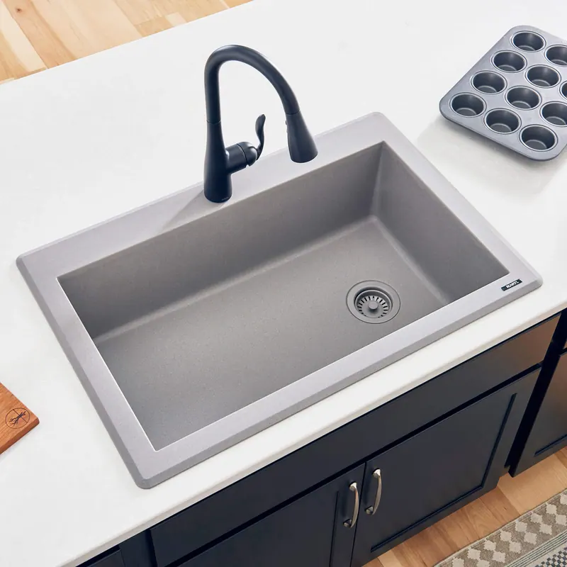 Urban Gray Drop-in Kitchen Sink Granite