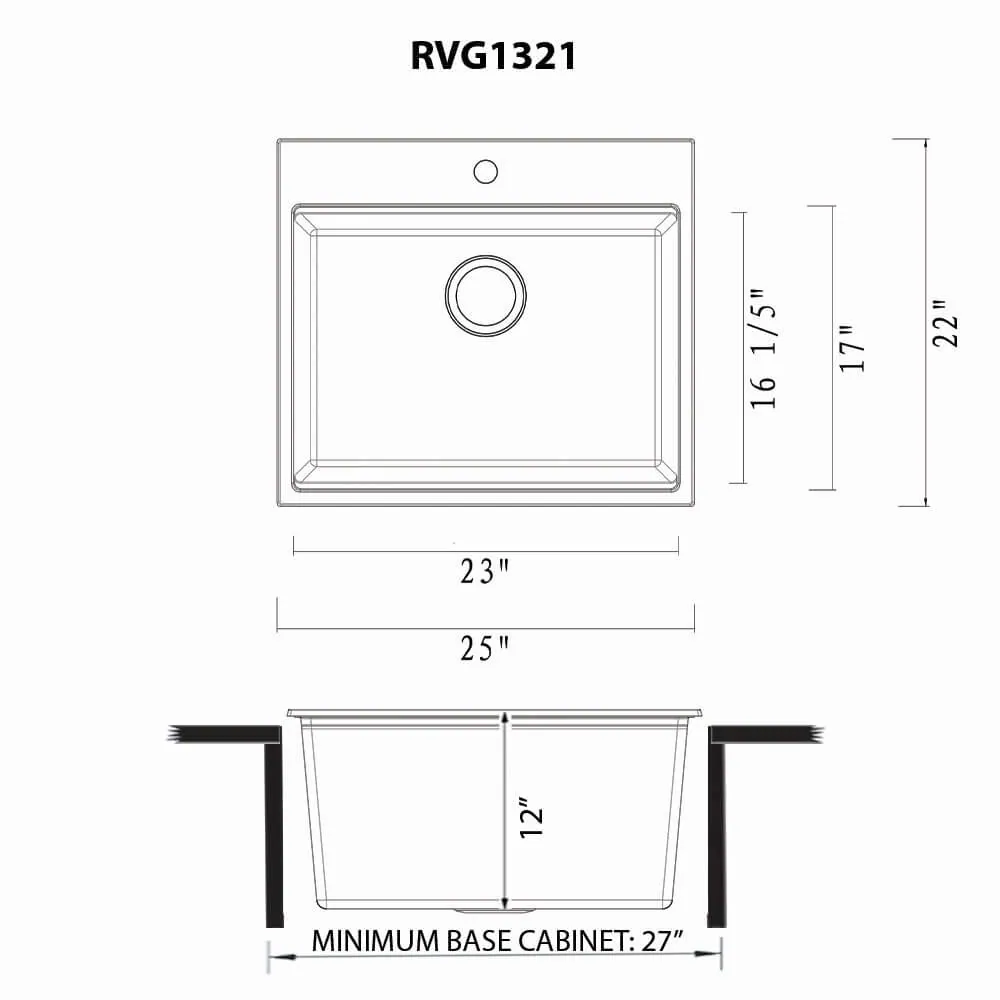 Dimension drawing for RVG1321CK