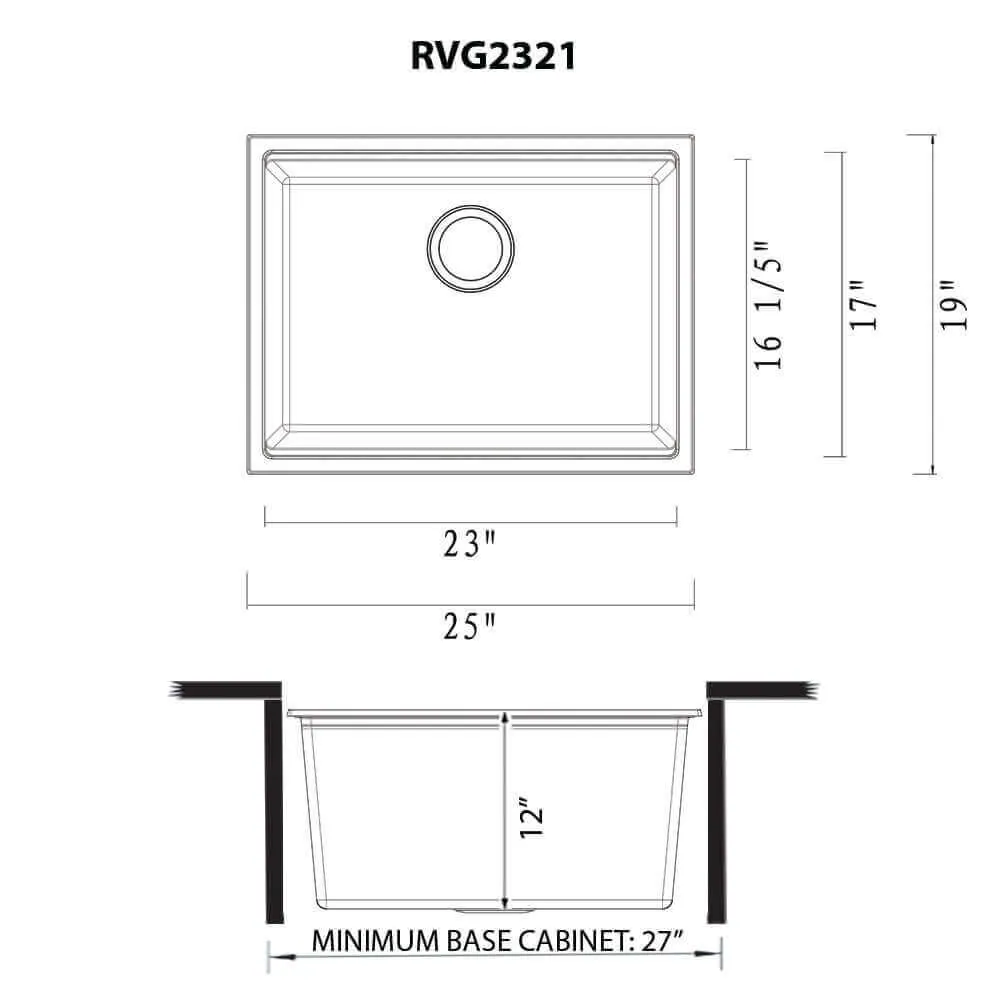 Dimension drawing for RVG2321PK