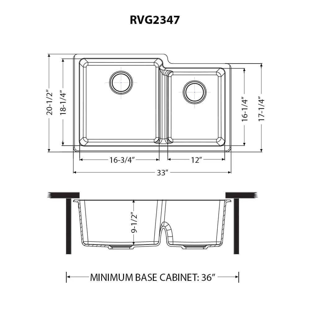 Dimension drawing for RVG2347BK