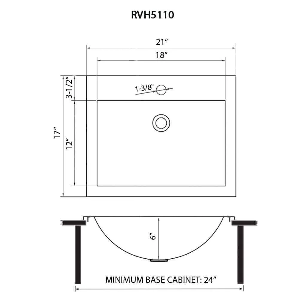 Dimension drawing for RVH5110ST