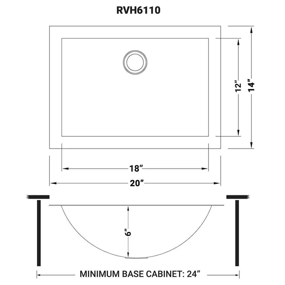 Dimension drawing for RVH6110