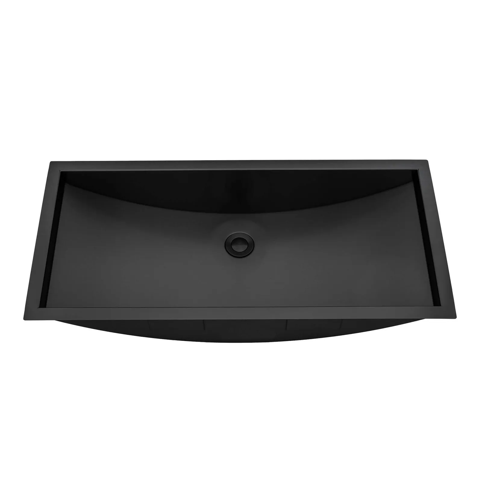 Ruvati 34 x 14 inch Gunmetal Black Stainless Steel Rectangular Bathroom Sink Undermount