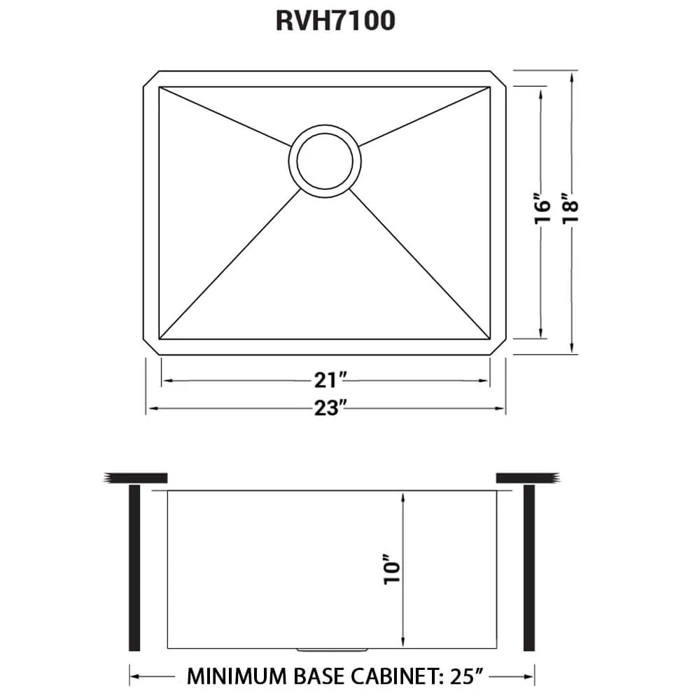 Dimension drawing for RVH7100
