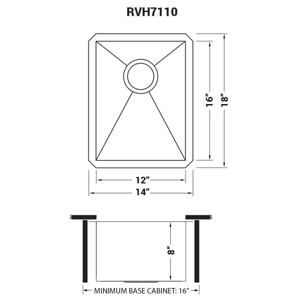 Dimension drawing for RVH7110