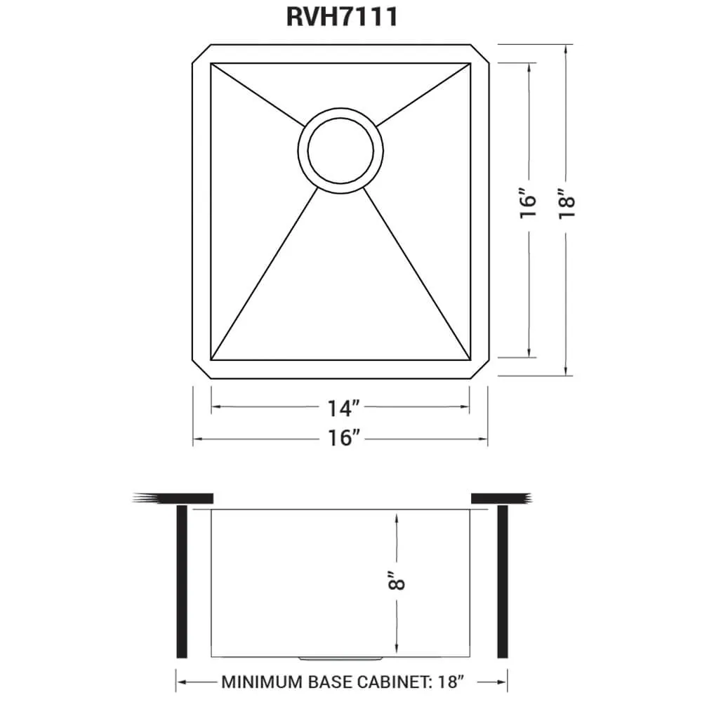 Dimension drawing for RVH7111