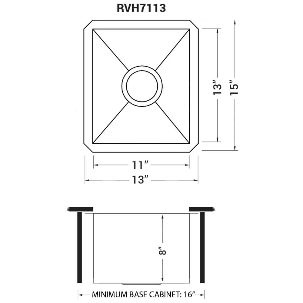 Dimension drawing for RVH7113