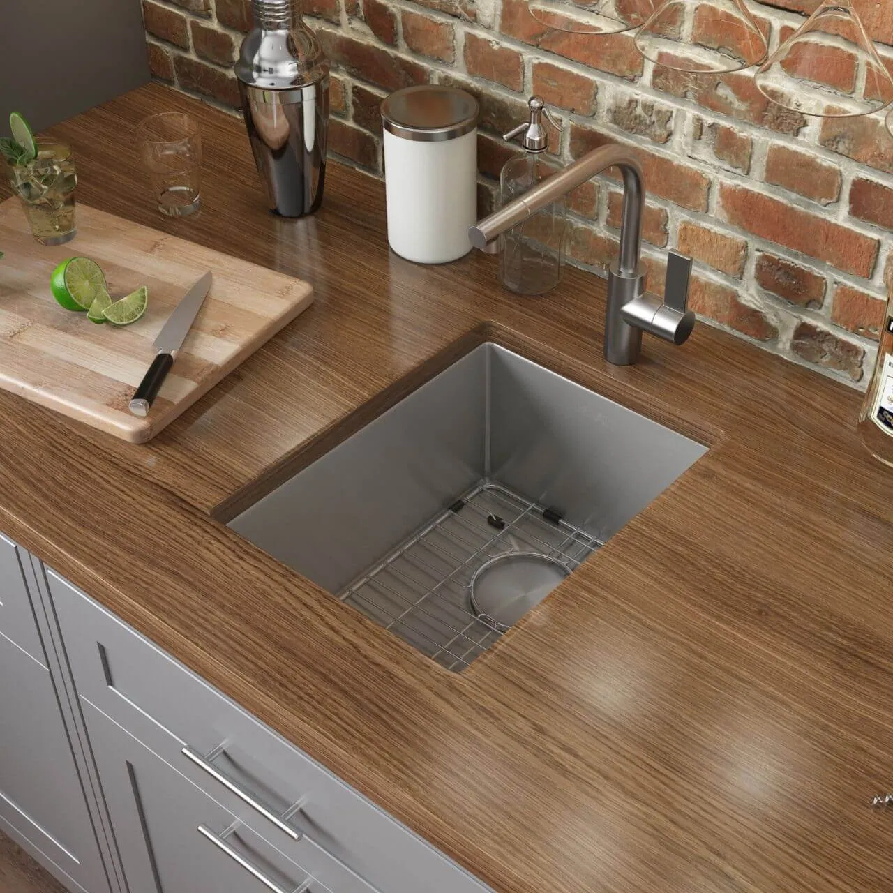 Ruvati 14-inch Undermount Bar Prep Sink 16 Gauge Rounded Corners Stainless Steel Single Bowl