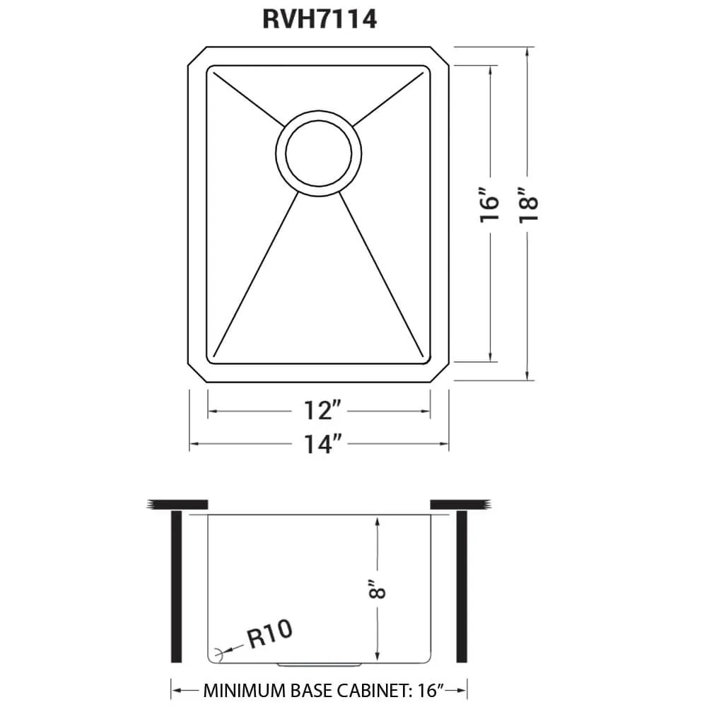 Dimension drawing for RVH7114