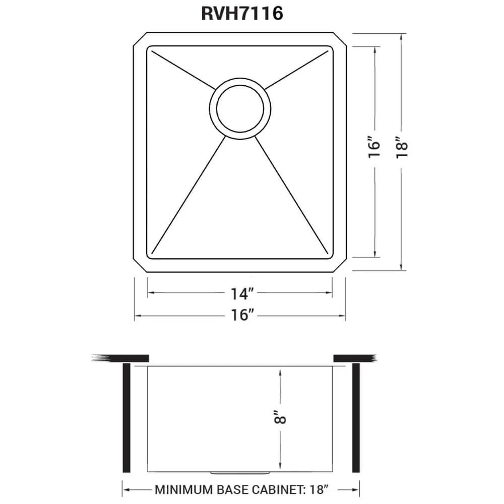 Dimension drawing for RVH7116