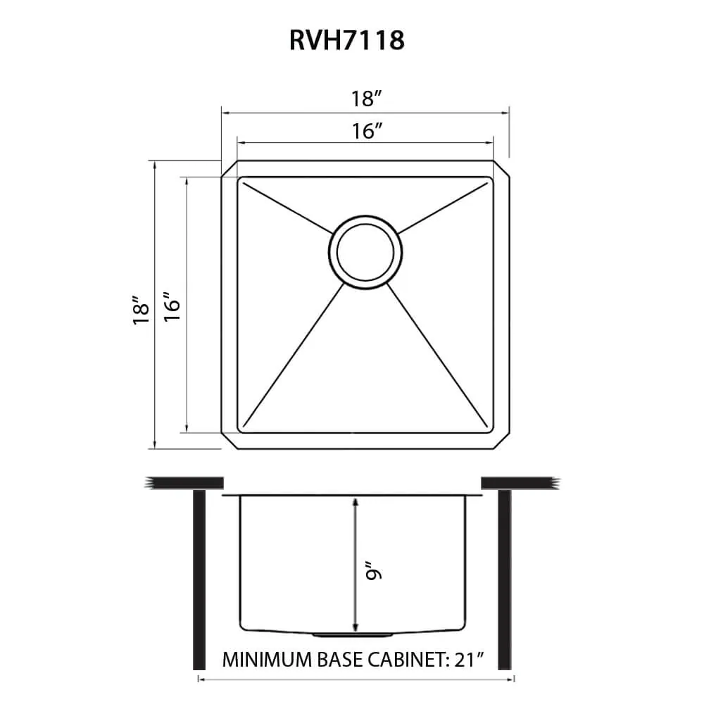 Dimension drawing for RVH7118