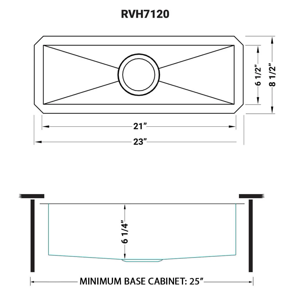 Dimension drawing for RVH7120