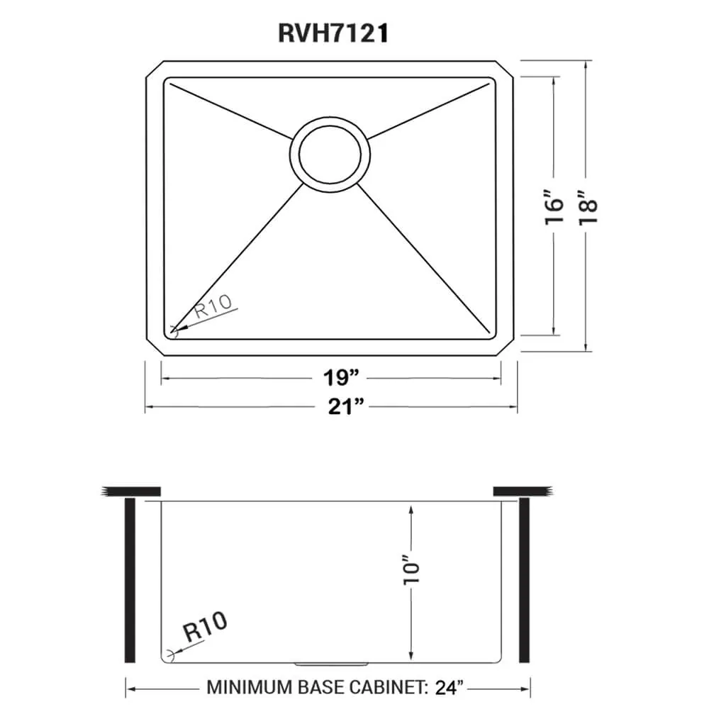 Dimension drawing for RVH7121