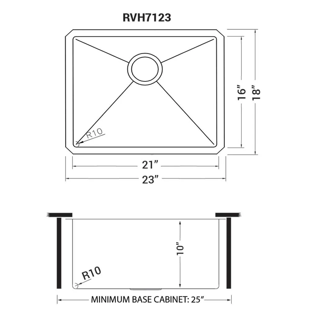 Dimension drawing for RVH7123