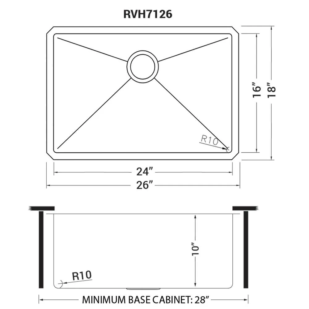 Dimension drawing for RVH7126