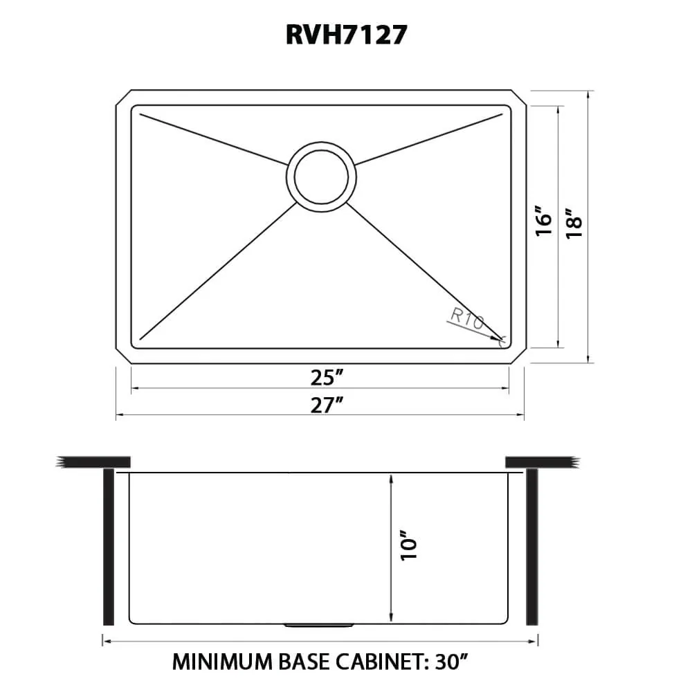 Dimension drawing for RVH7127
