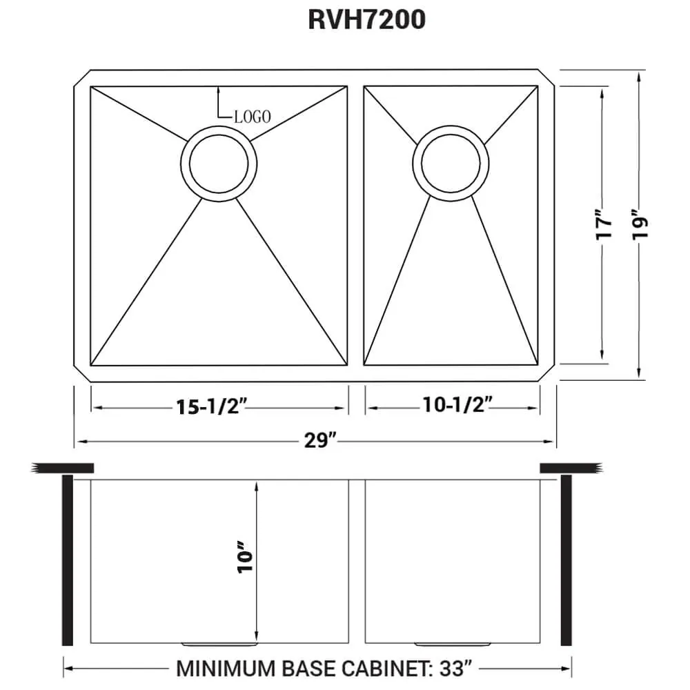 Dimension drawing for RVH7200