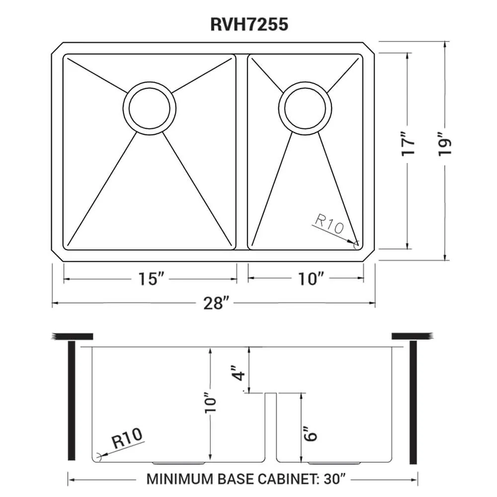 Dimension drawing for RVH7255