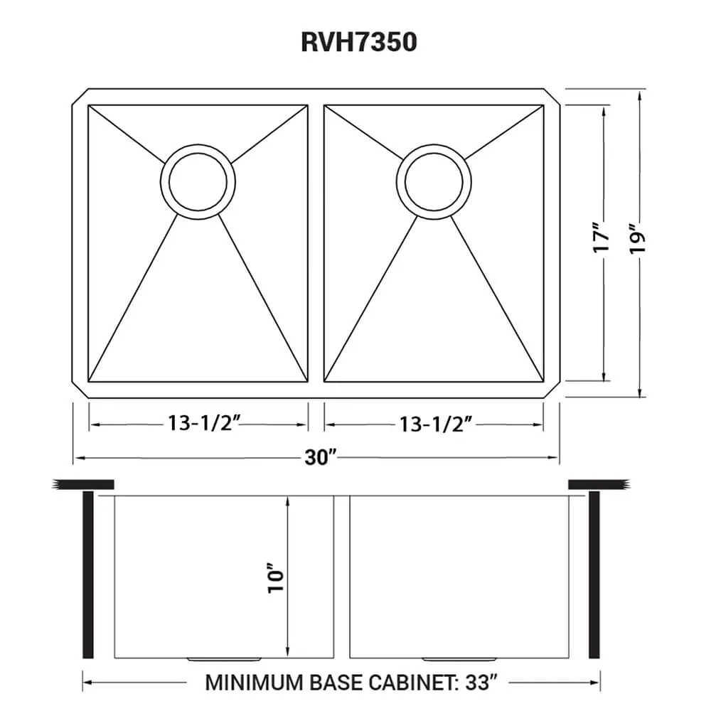 Dimension drawing for RVH7350