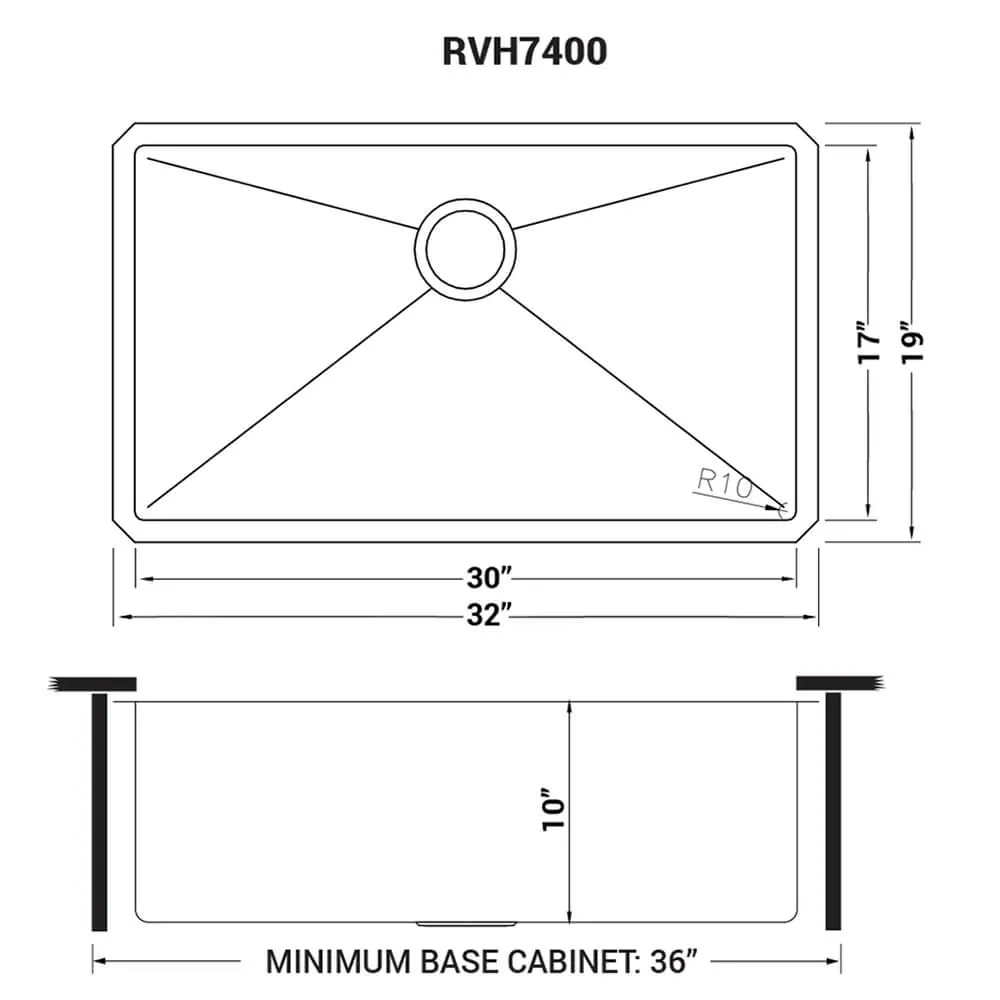 Dimension drawing for RVH7400