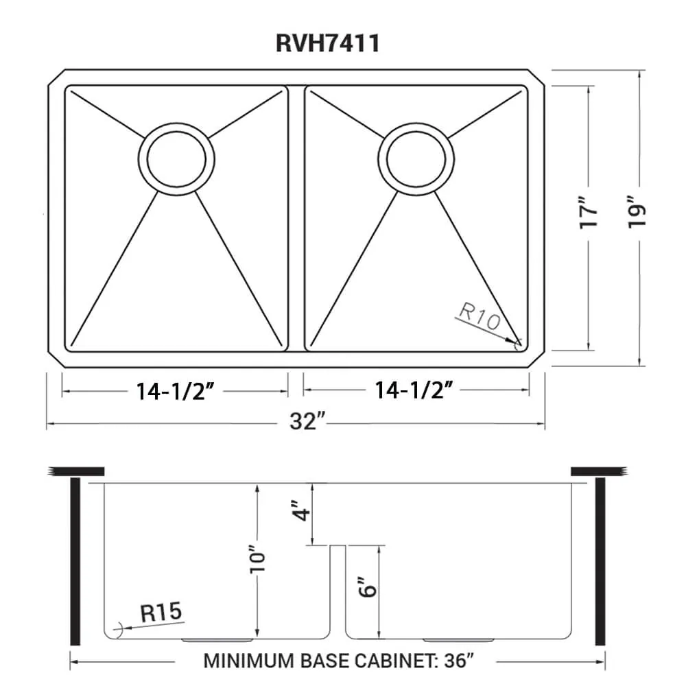 Dimension drawing for RVH7411