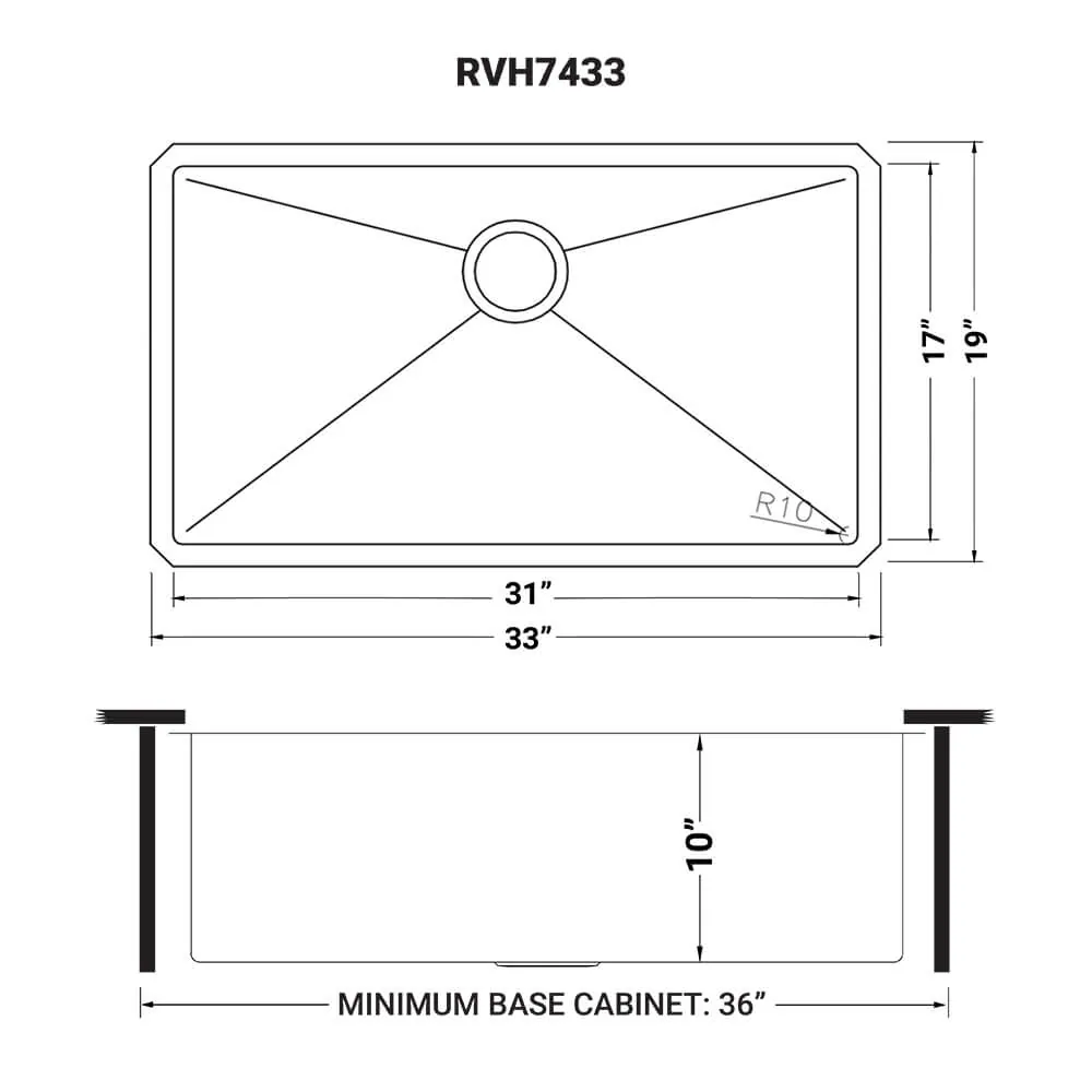 Dimension drawing for RVH7433