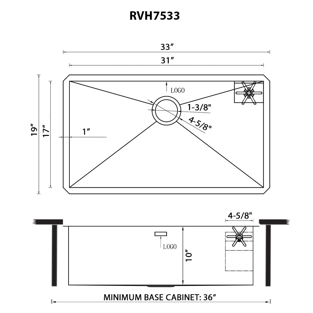 Dimension drawing for RVH7533