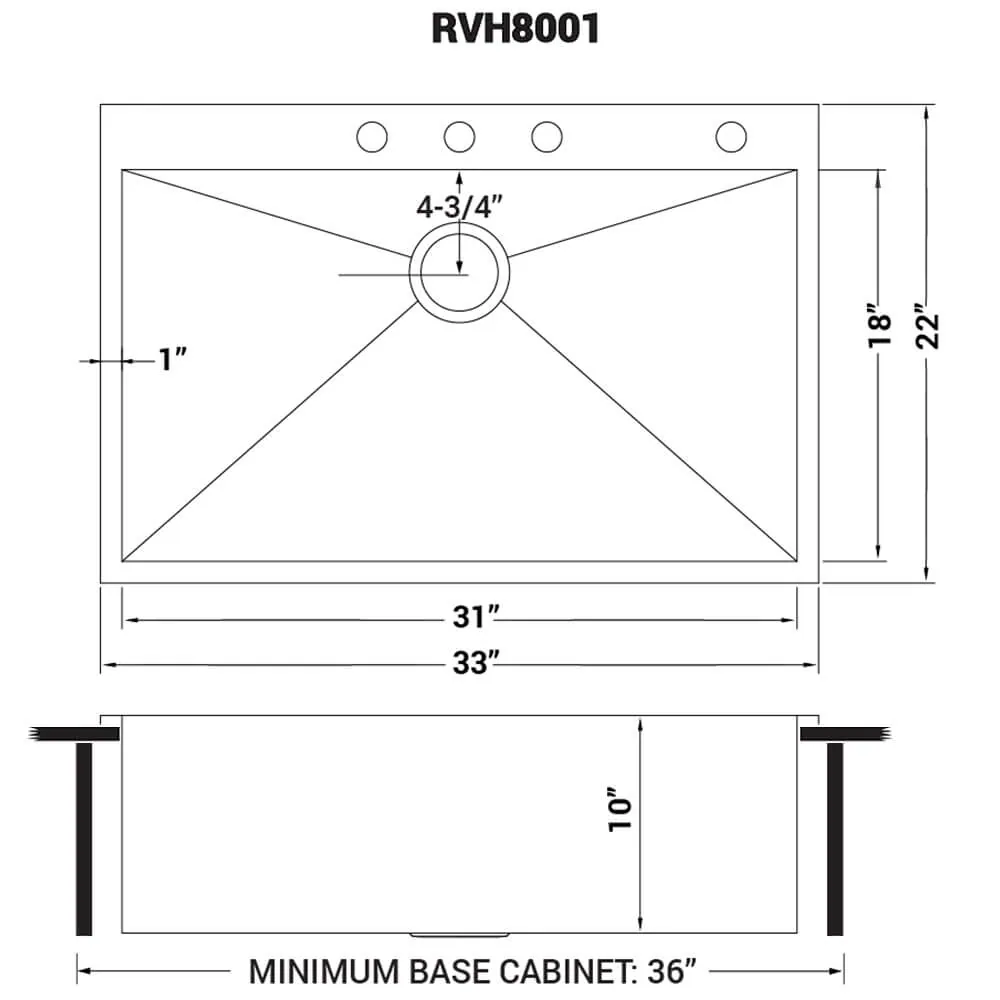 Dimension drawing for RVH8001