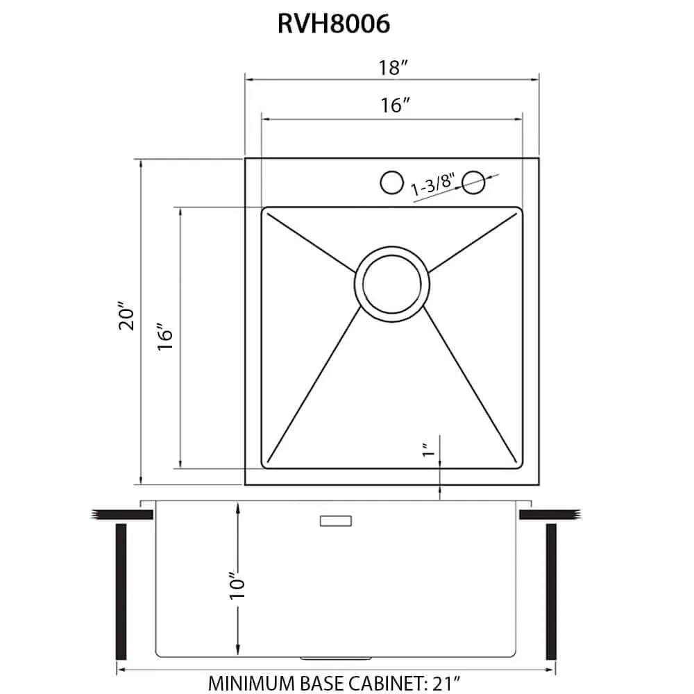 Dimension drawing for RVH8006