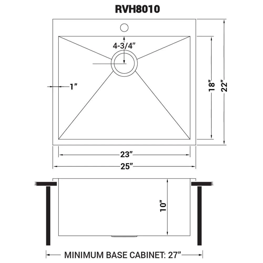 Dimension drawing for RVH8010