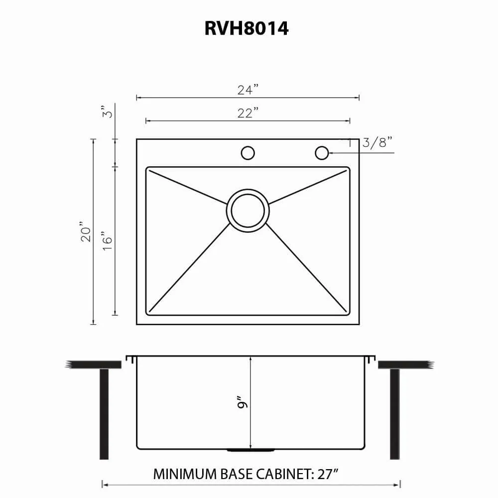 Dimension drawing for RVH8014