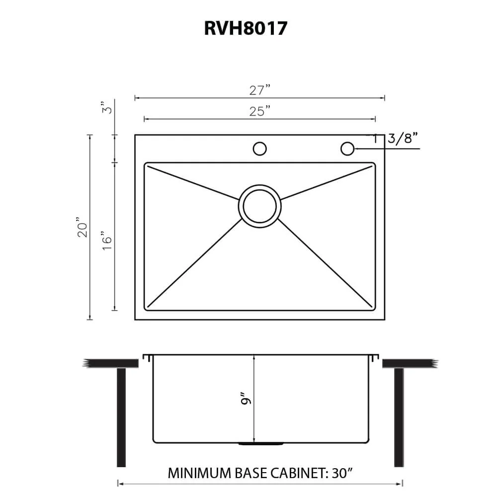Dimension drawing for RVH8017