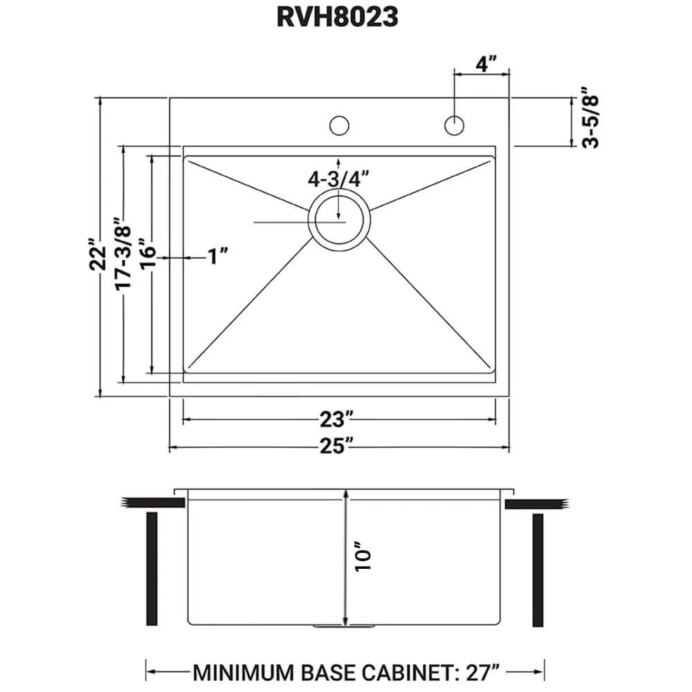 Dimension drawing for RVH8023