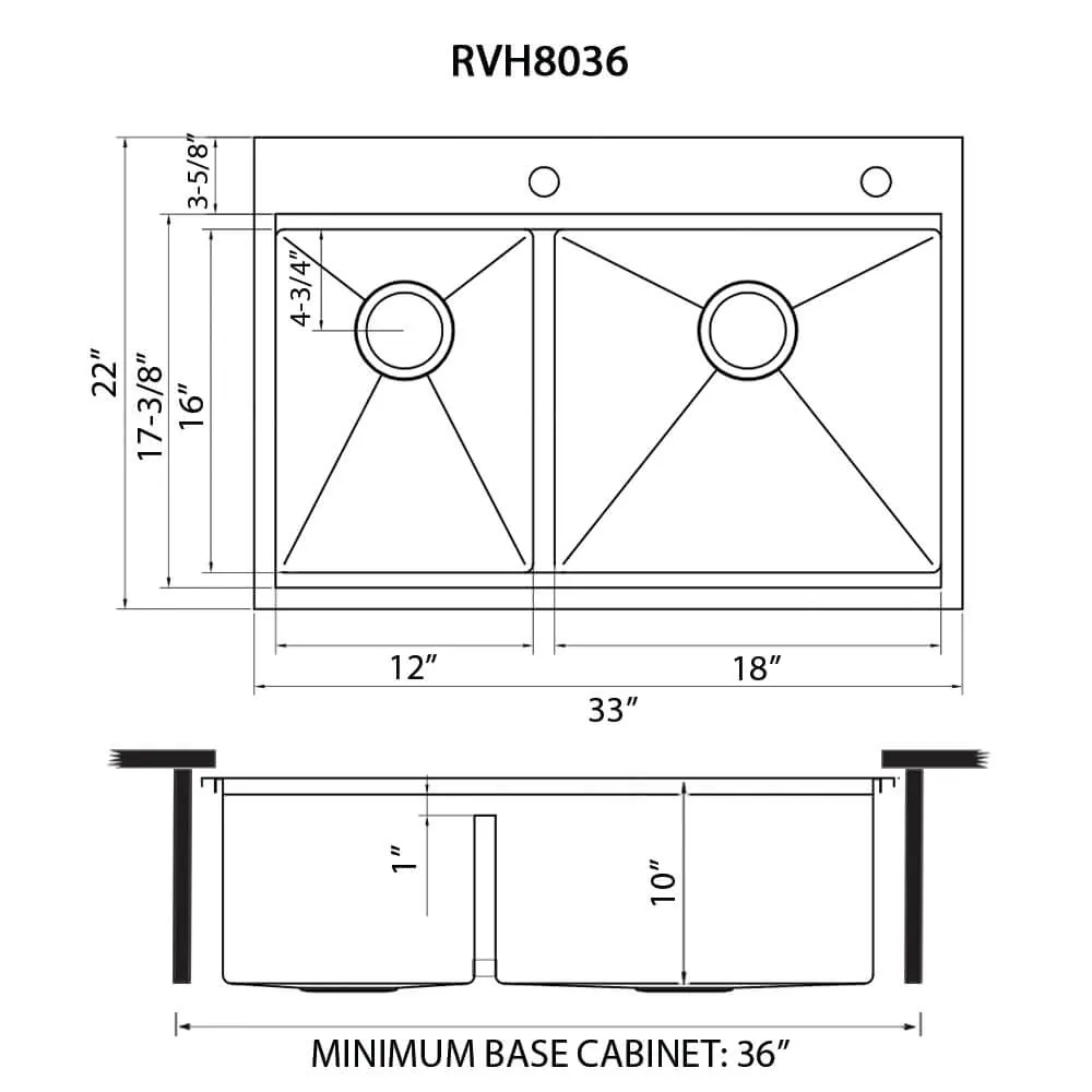 Dimension drawing for RVH8036