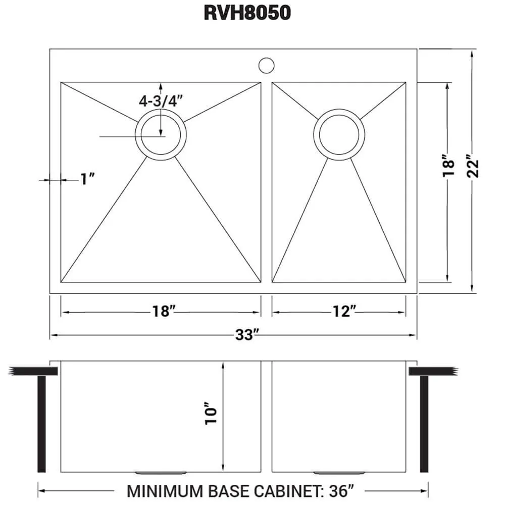 Dimension drawing for RVH8050