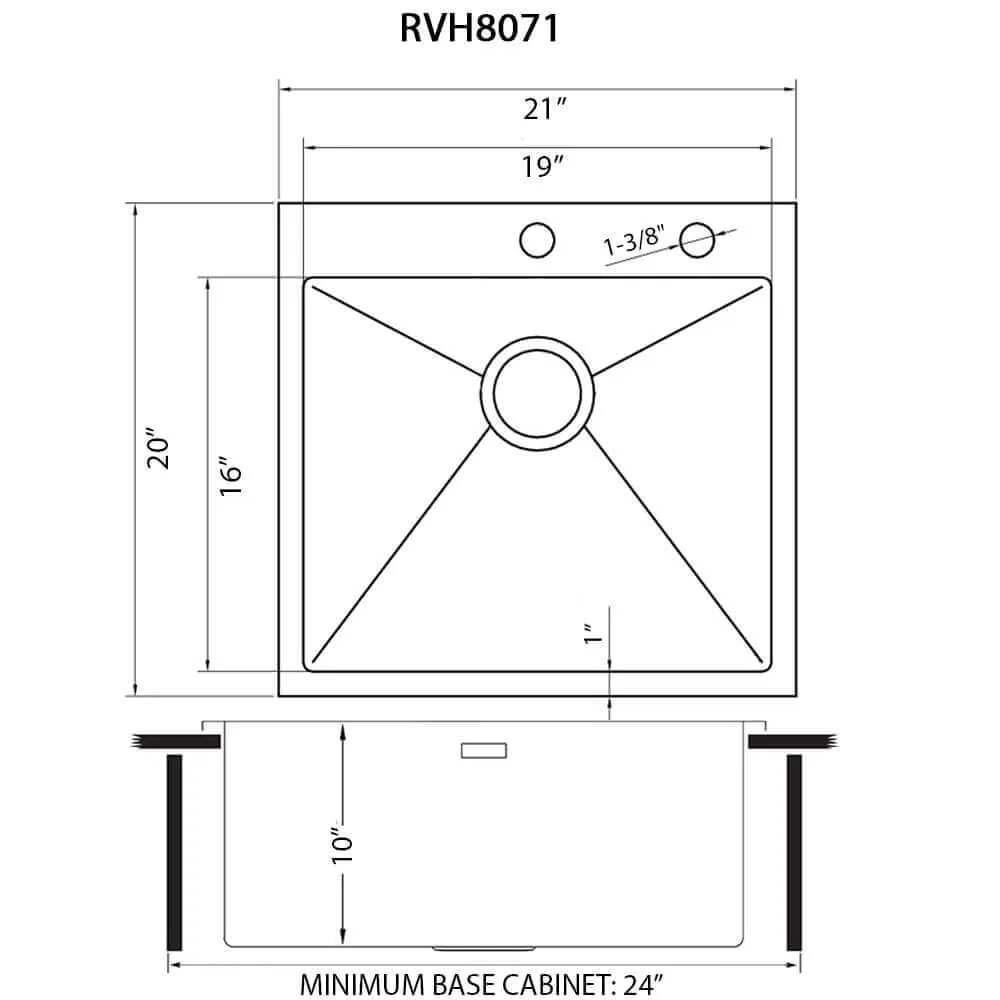 Dimension drawing for RVH8071