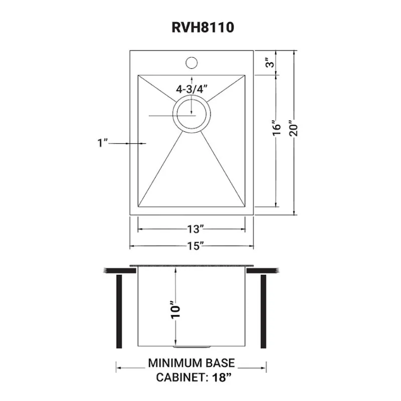 Dimension drawing for RVH8110