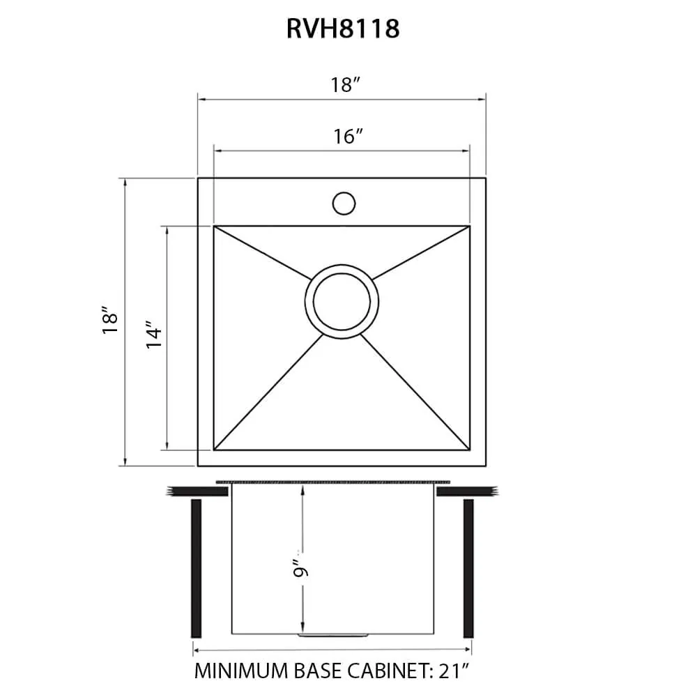 Dimension drawing for RVH8118