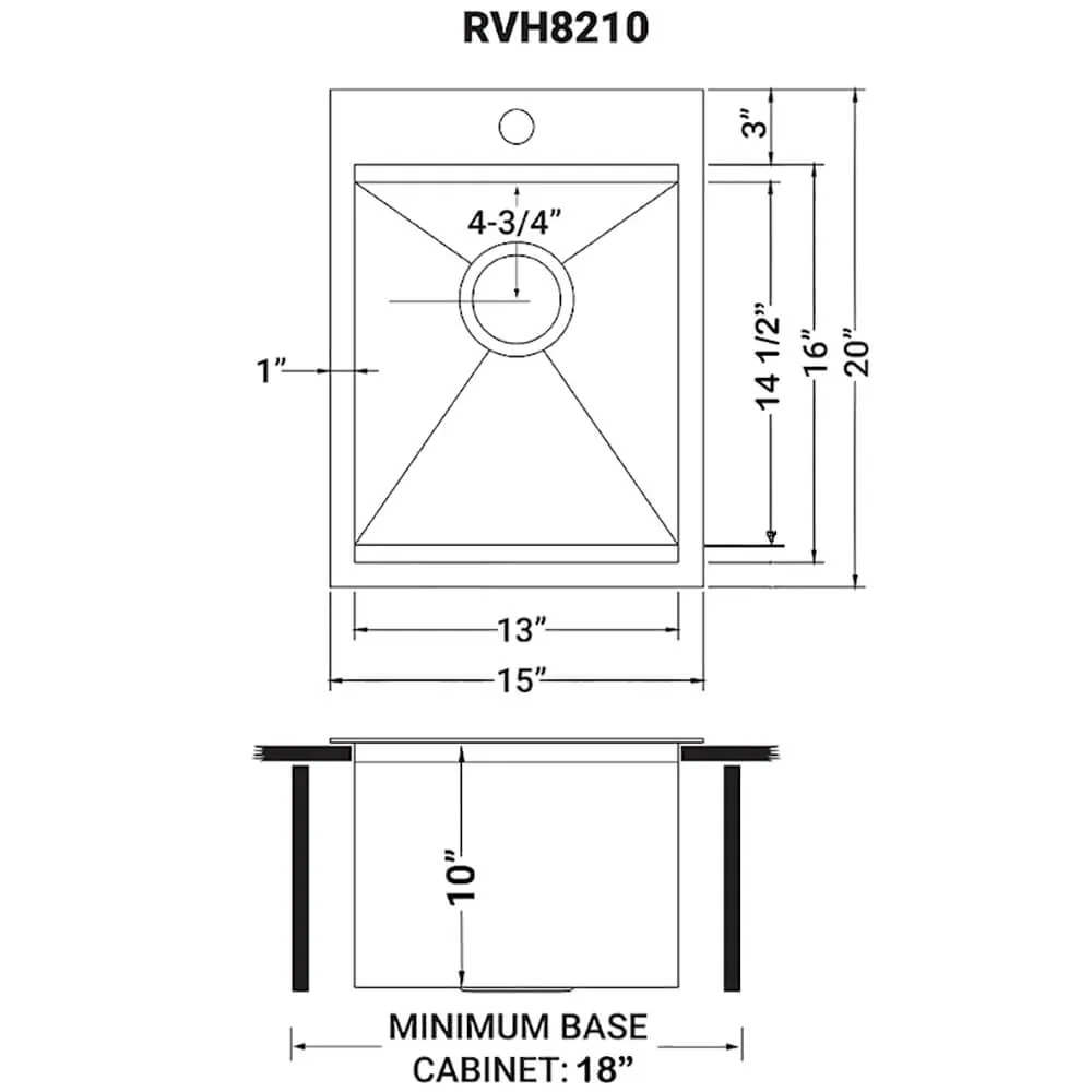 Dimension drawing for RVH8210