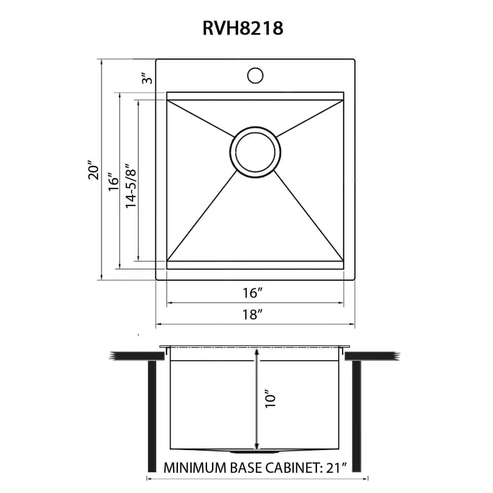 Dimension drawing for RVH8218