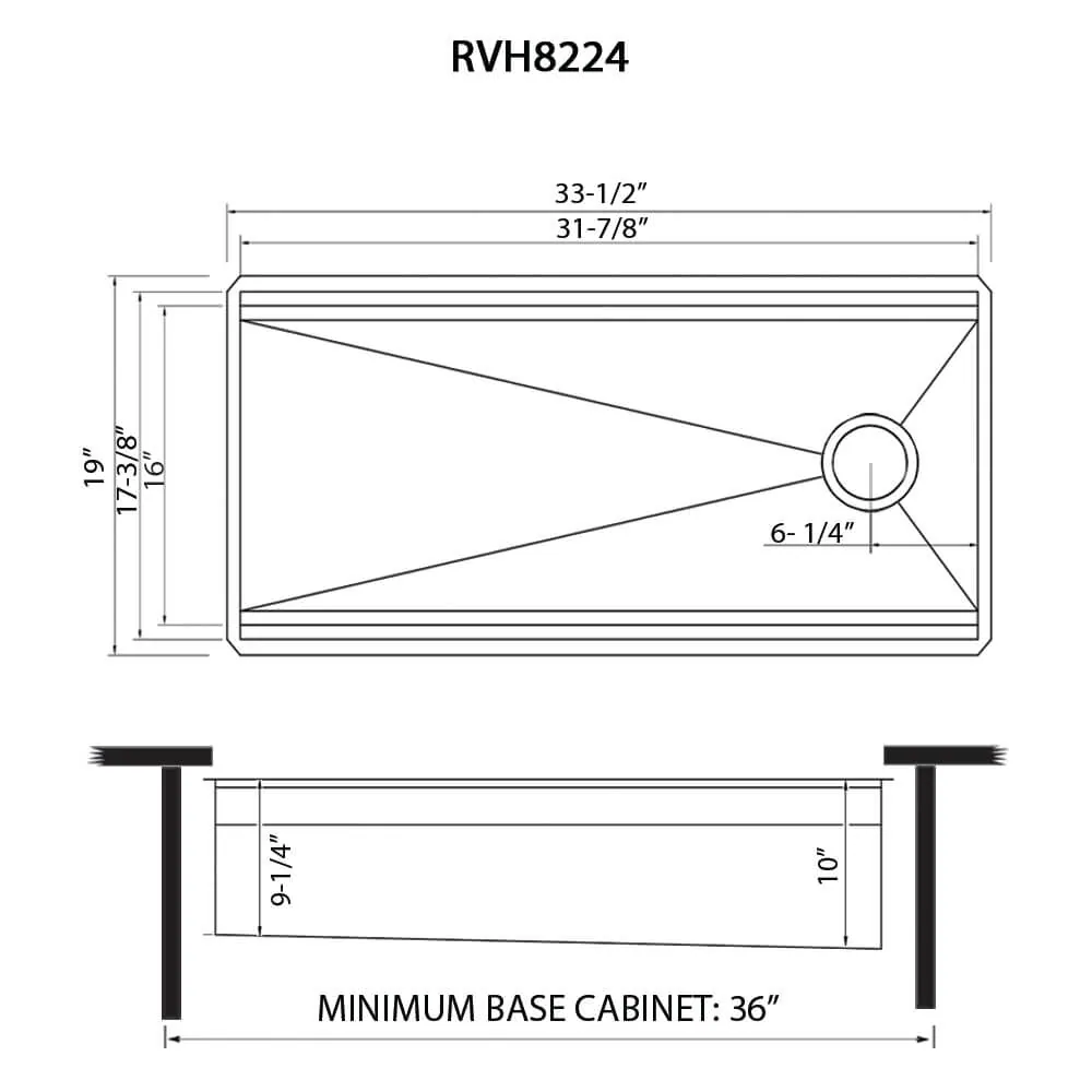 Dimension drawing for RVH8224