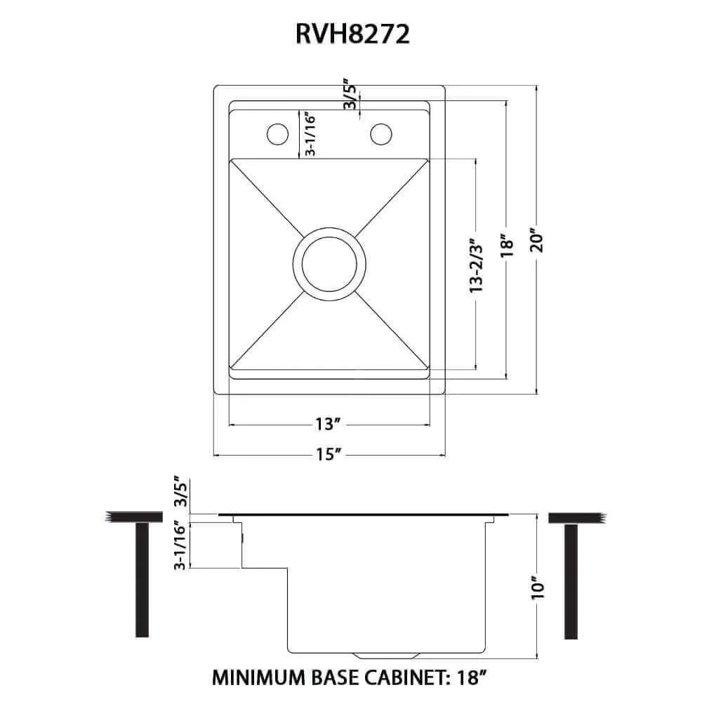 Dimension drawing for RVH8272ST