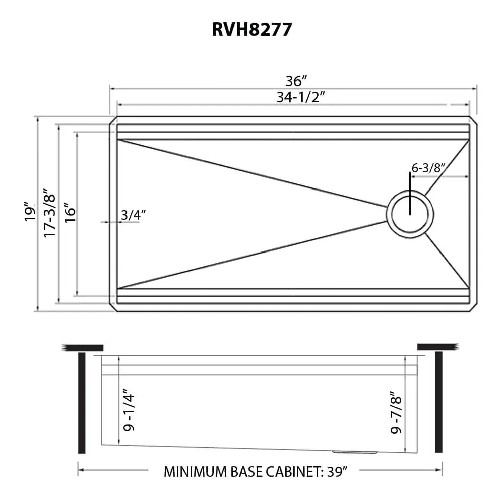 Dimension drawing for RVH8277