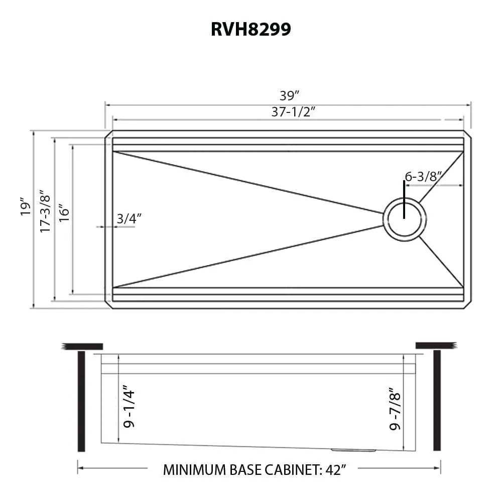 Dimension drawing for RVH8299